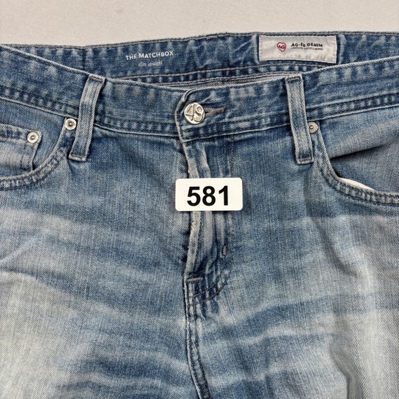 AG Adriano Goldschmied Jeans Mens 33R Light Blue The Matchbox Slim Straight 18Y - Picture 16 of 16